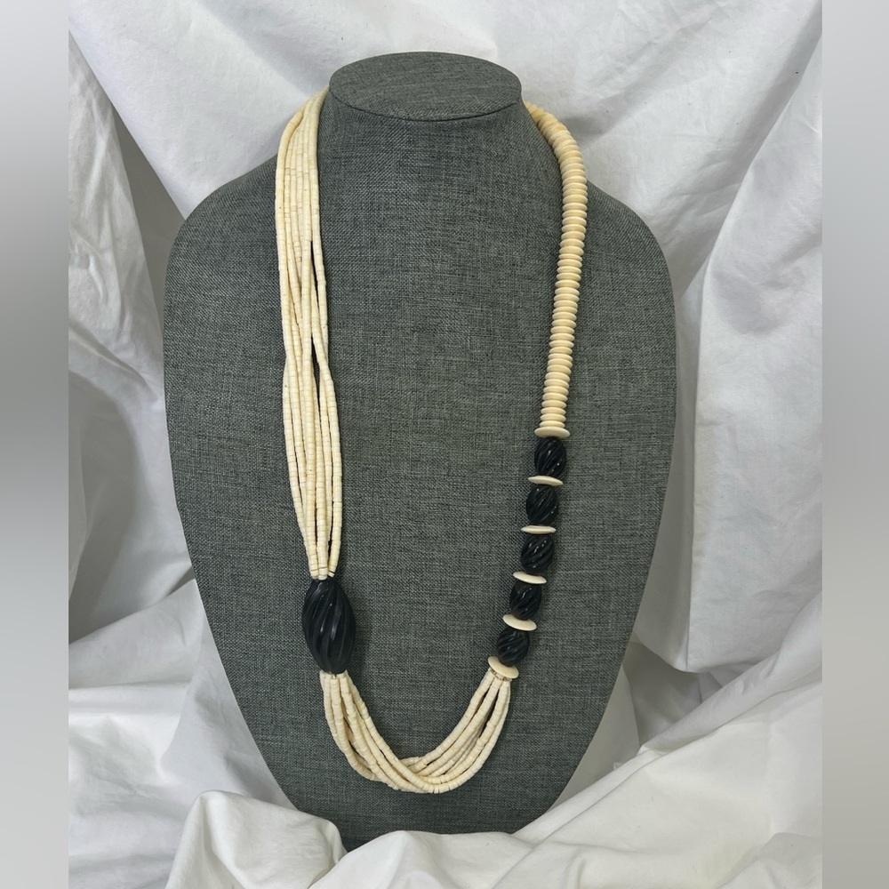 Bone Necklace African Jewelry Ethnic Bohemian Tribal Natural Stone Statement☑️ - Picture 1 of 5